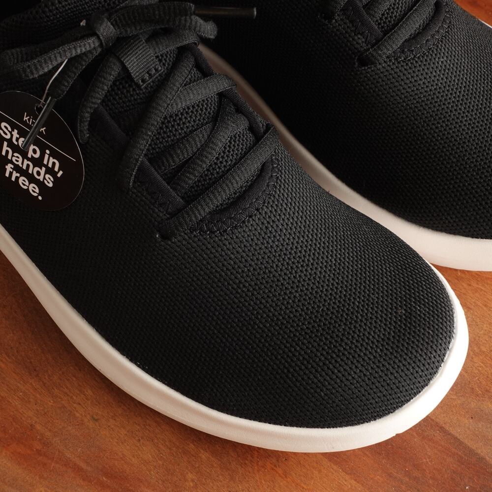 Kizik Sneakers Unisex SZ M10 W11.5 W BLK Madrid Eco Knit Athletic Hands Free NWT - Picture 4 of 13